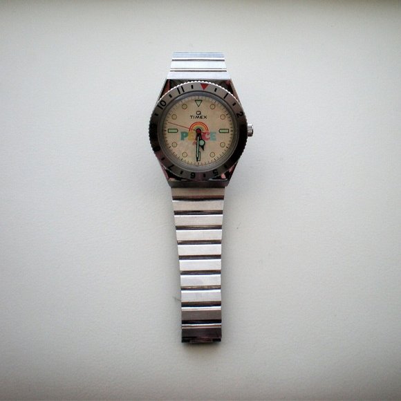 Timex Q Coca Cola 1971 Unity Collection 38mm Stainless Steel Peace Wristwatch - Picture 5 of 9
